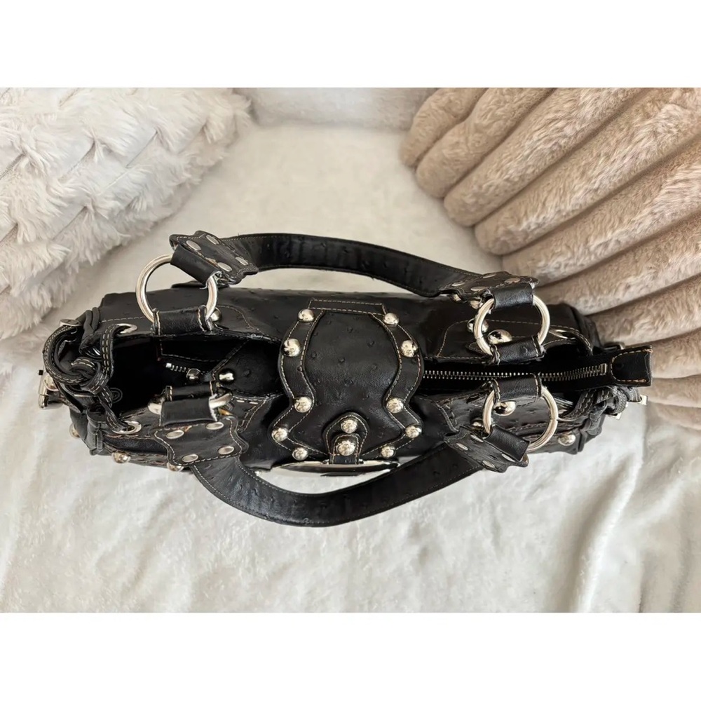 Y2K 2000s Guess Black Studded Shoulder Bag - Picture 5 of 16